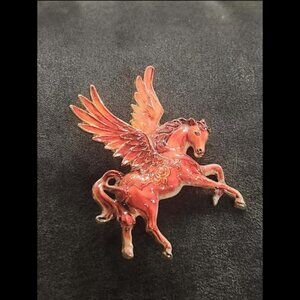 Red Pegasus Brooch